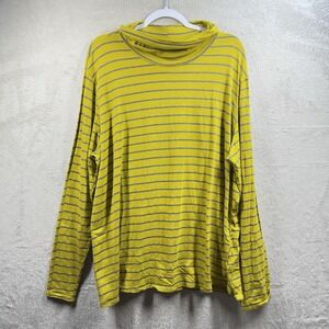 Chalet Bamboo Blend Striped Turtleneck Knit Tunic Women's Plus 3X Made in USA